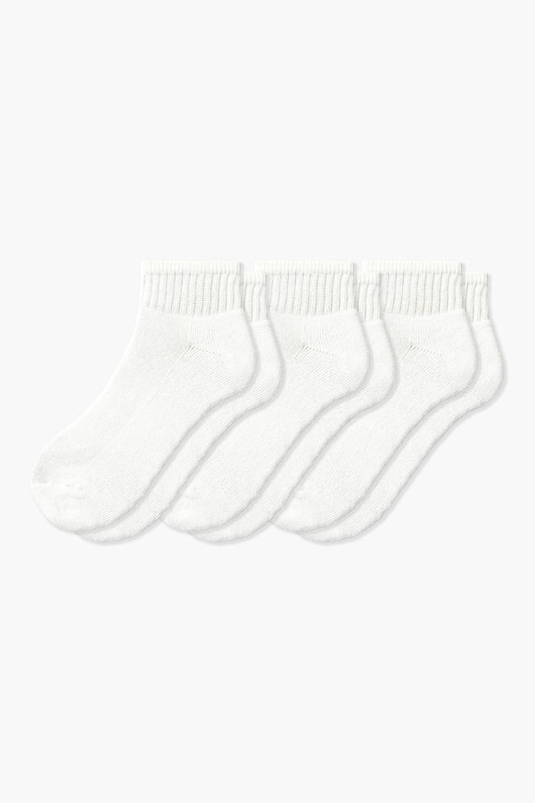 Elo Ergee Classic Men's Anklet Socks - Pack Of 3 White