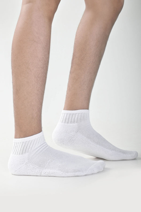 Elo Ergee Classic Men's Anklet Socks - Pack Of 3 White