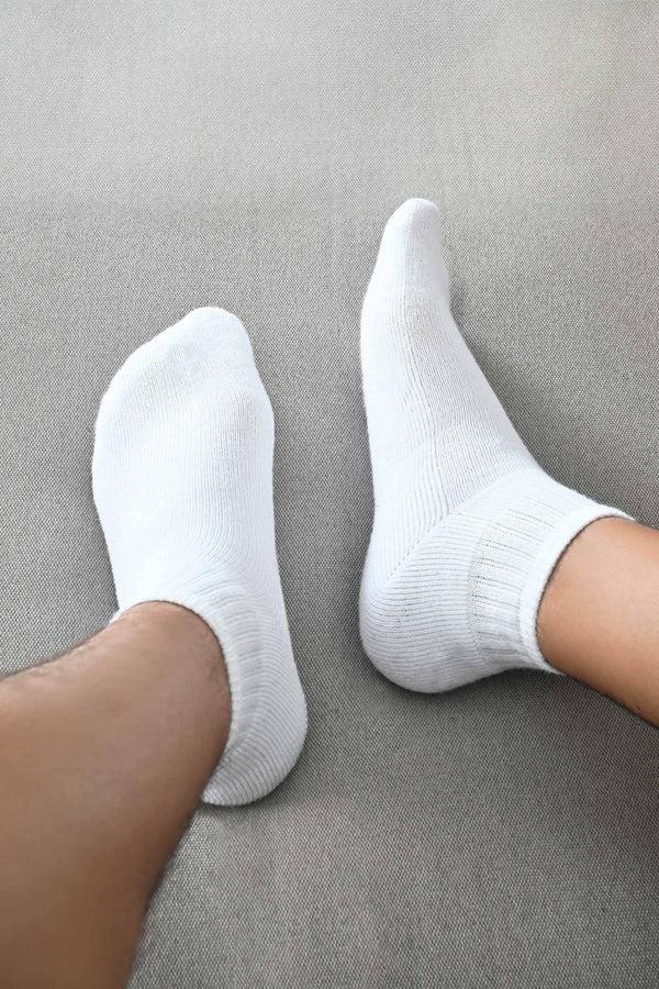 elo Ergee Classic Men's Anklet Socks - Pack Of 3 White