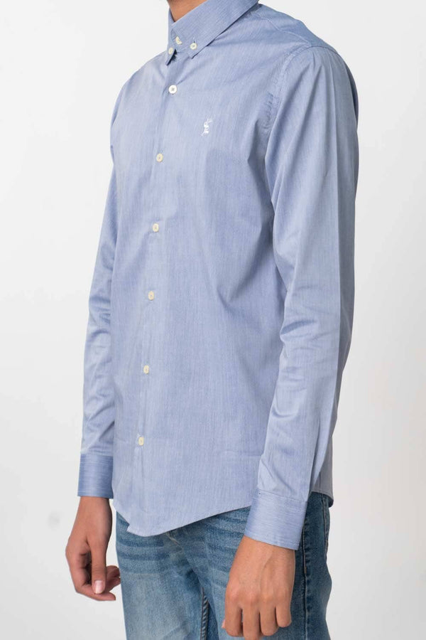 Elo Espada Men's Premium Button Down Casual Shirt Sky Blue
