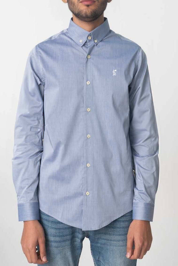 elo Espada Men's Premium Button Down Casual Shirt Sky Blue