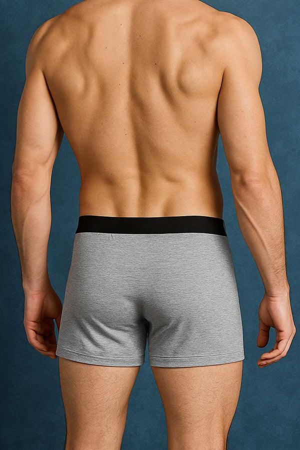 Elo Eternity Men's Breathable Boxer Briefs Heather Grey & Black