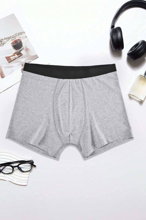 Elo Eternity Men's Breathable Boxer Briefs Heather Grey & Black