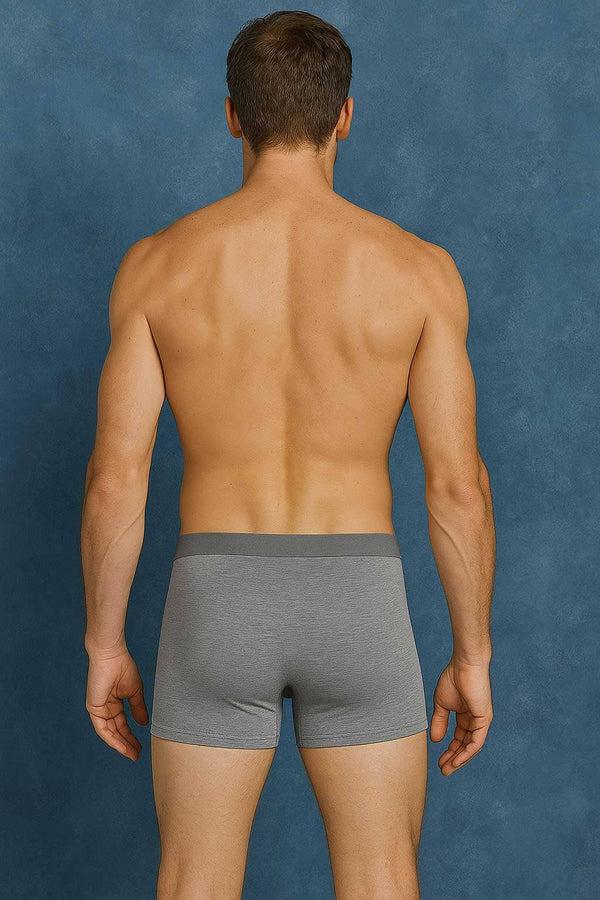 Elo Eternity Men's Breathable Boxer Briefs Heather Grey & Black