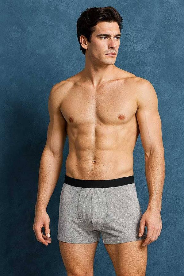 elo Eternity Men's Breathable Boxer Briefs Heather Grey & Black