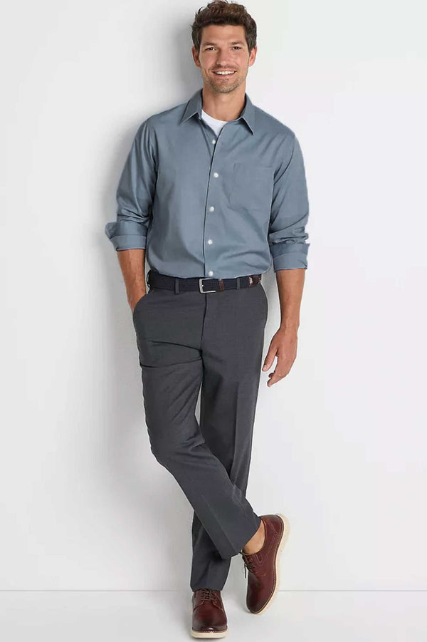 Elo Eternity Men's Classic Fit Premium Formal Shirt Slate Grey