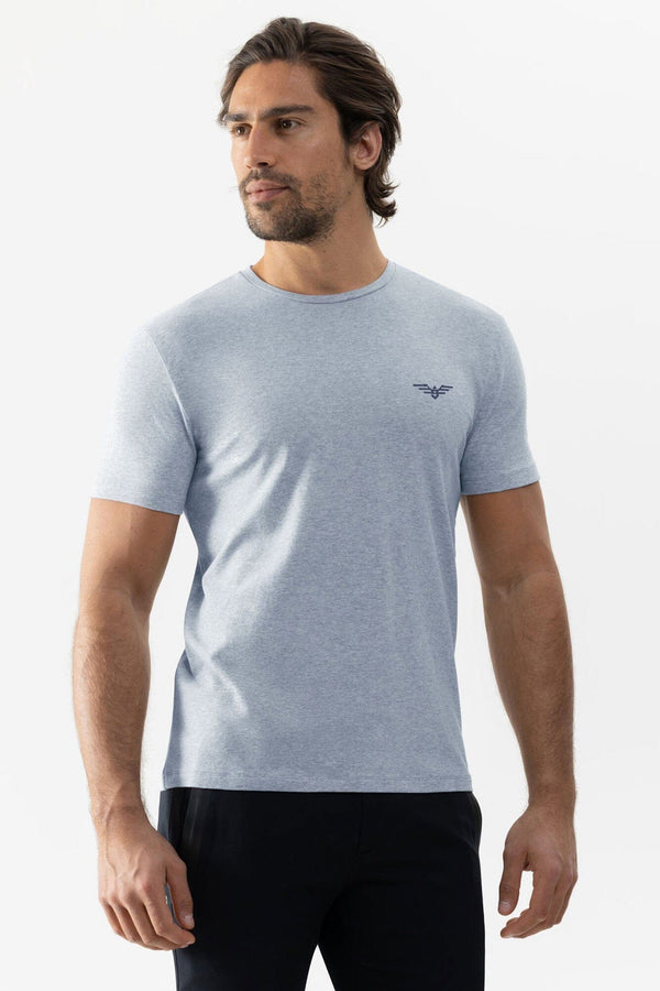 Elo Eternity Men's Logo Embroidered Crew Neck Classic Tee Shirt Royal
