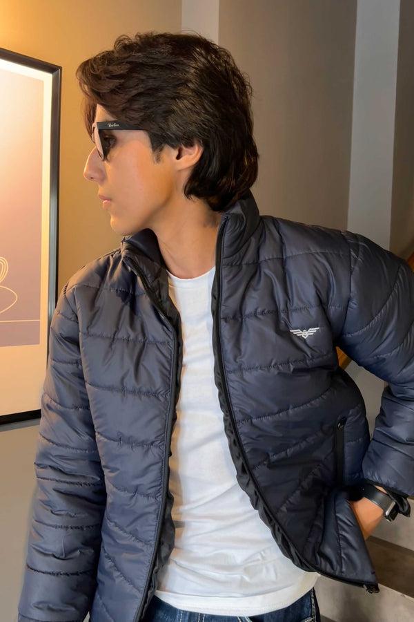 Elo Eternity Men's Logo Embroidered Slim Fit Puffer Jacket Black