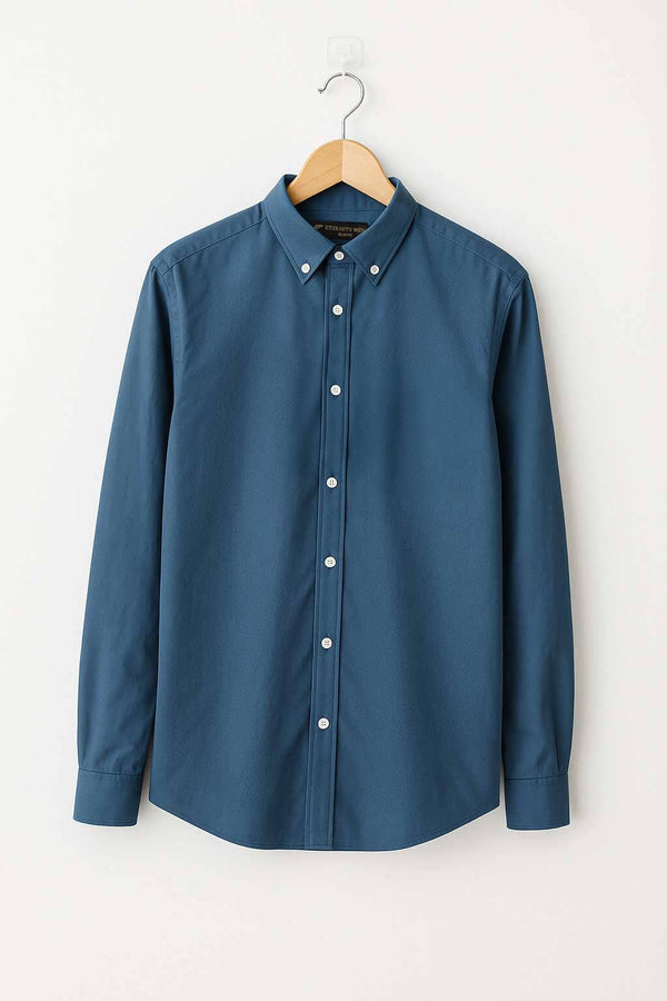 Elo Eternity Men's Slim Fit Button Down Casual Shirt Navy