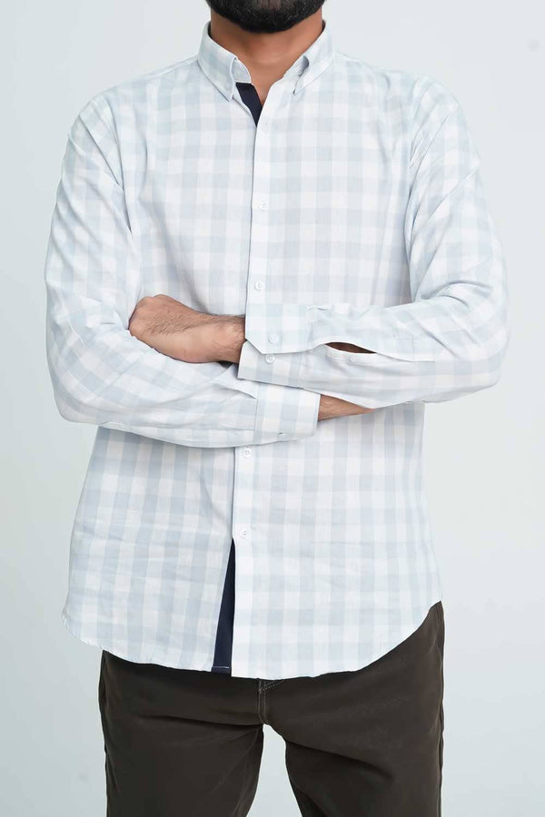 Elo Eternity Men's Slim Fit Button Down Casual Shirt Sky