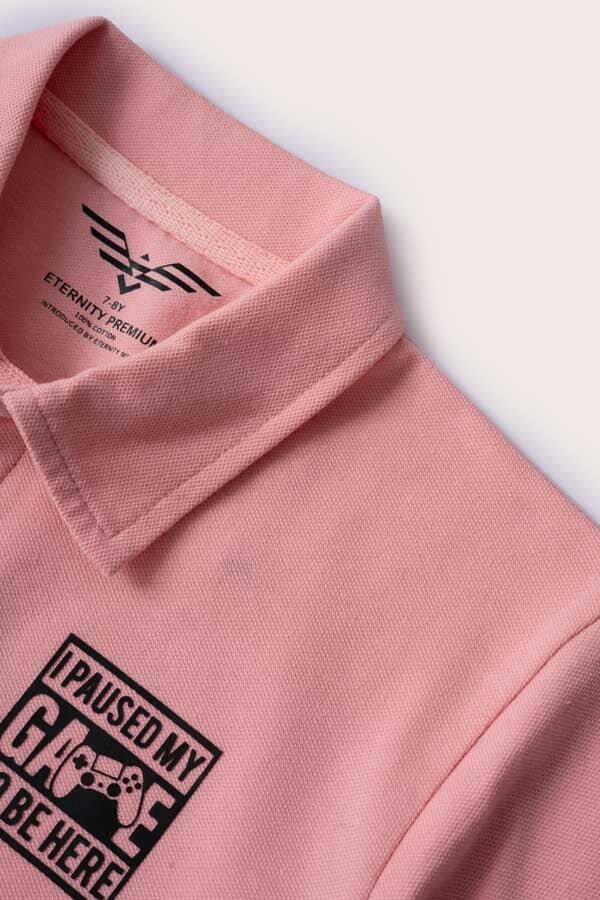 Elo Eternity Premium Boy's I Paused My Game Twin Set Pink