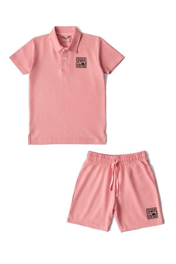 elo Eternity Premium Boy's I Paused My Game Twin Set Pink