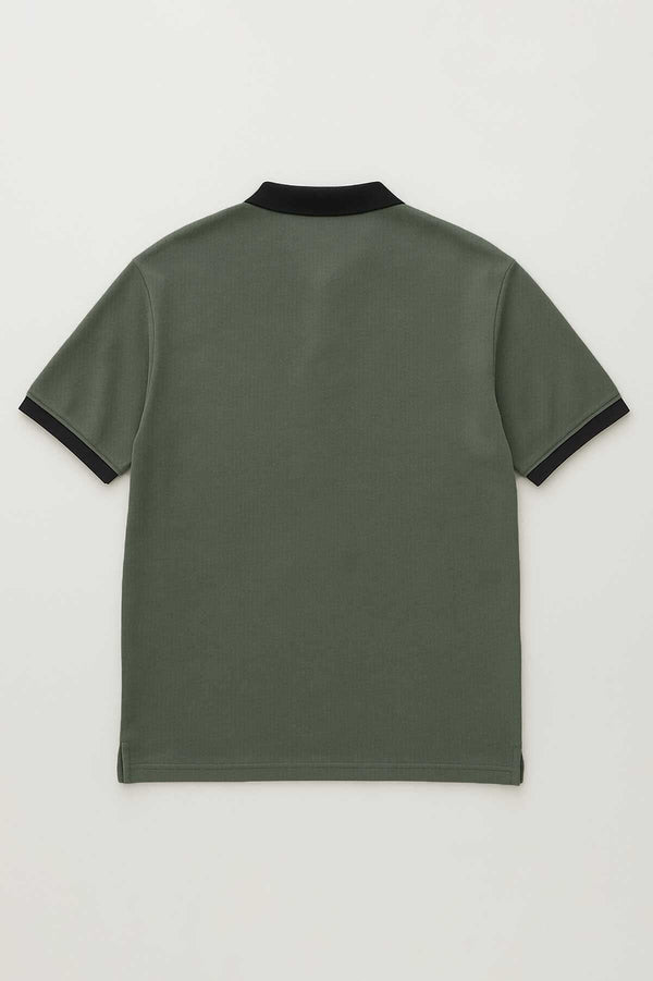 Elo Eternity Premium Men's Contrast Collar Polo Shirt Mint Green