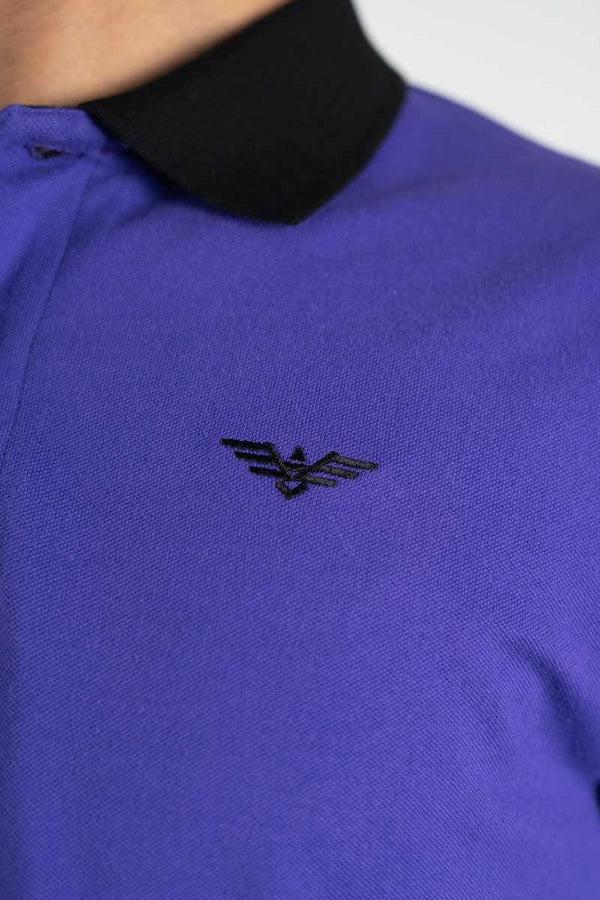 Elo Eternity Premium Men's Contrast Collar Polo Shirt Purple