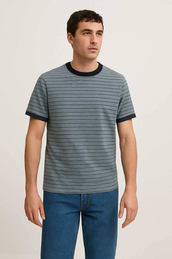 Elo Eternity Premium Men's Crew Neck Tee Shirt Navy