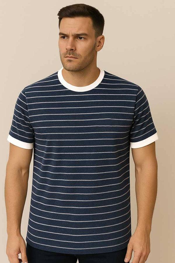 elo Eternity Premium Men's Crew Neck Tee Shirt Navy