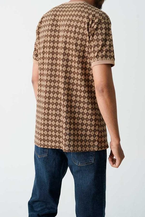 Elo Eternity Premium Men's Geometric Pattern Tee Shirt Black & White