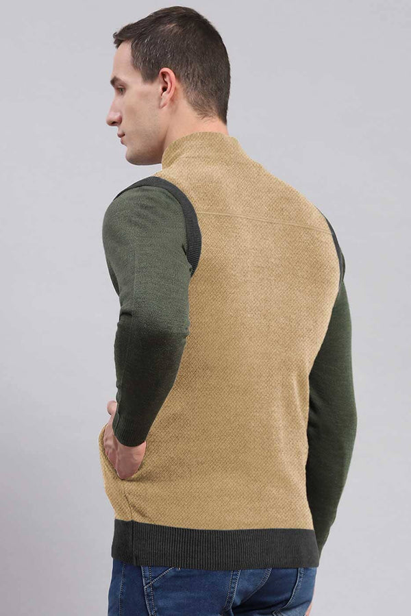 Elo Eternity Premium Men's Jacquard Double Knit Gilet Brown & Black