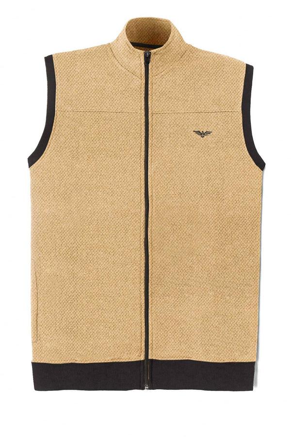 Elo Eternity Premium Men's Jacquard Double Knit Gilet Brown & Black