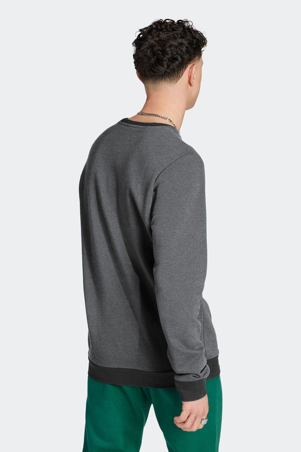 Elo Eternity Premium Men's Logo Embroidered Contrast Neck Sweat Shirt Brown & Black