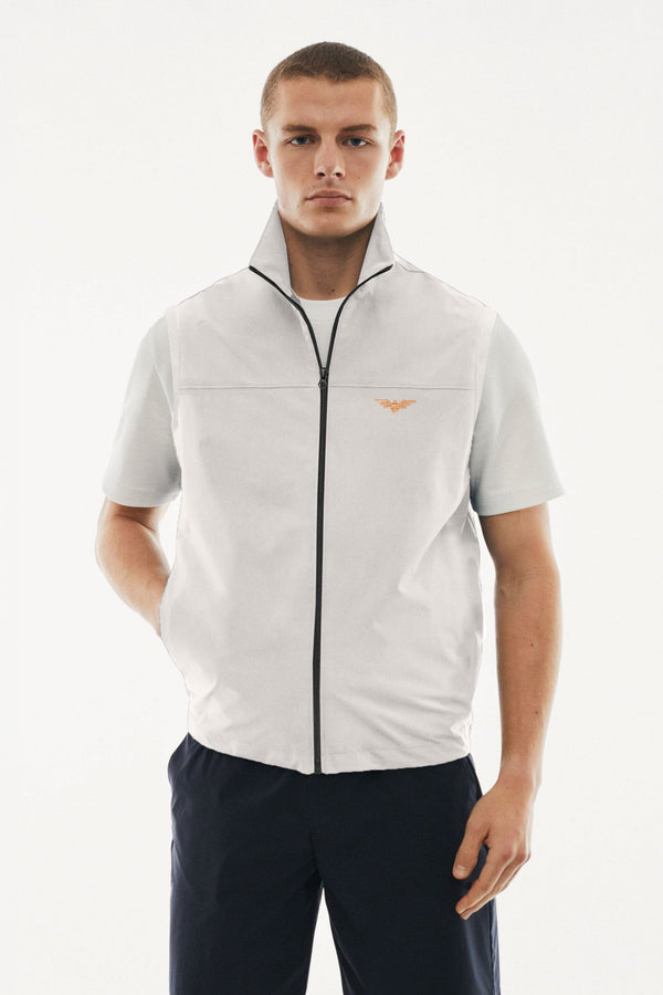 elo Eternity Premium Men's Logo Embroidered Fleece Gilet Beige