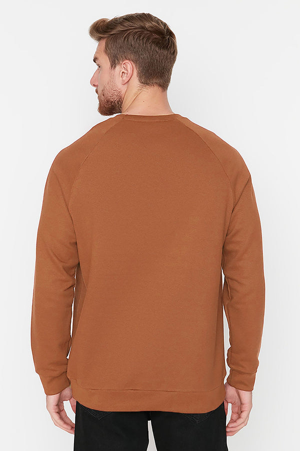 Elo Eternity Premium Men's Logo Embroidered Raglan Sleeve Sweat Shirt Bottle Green