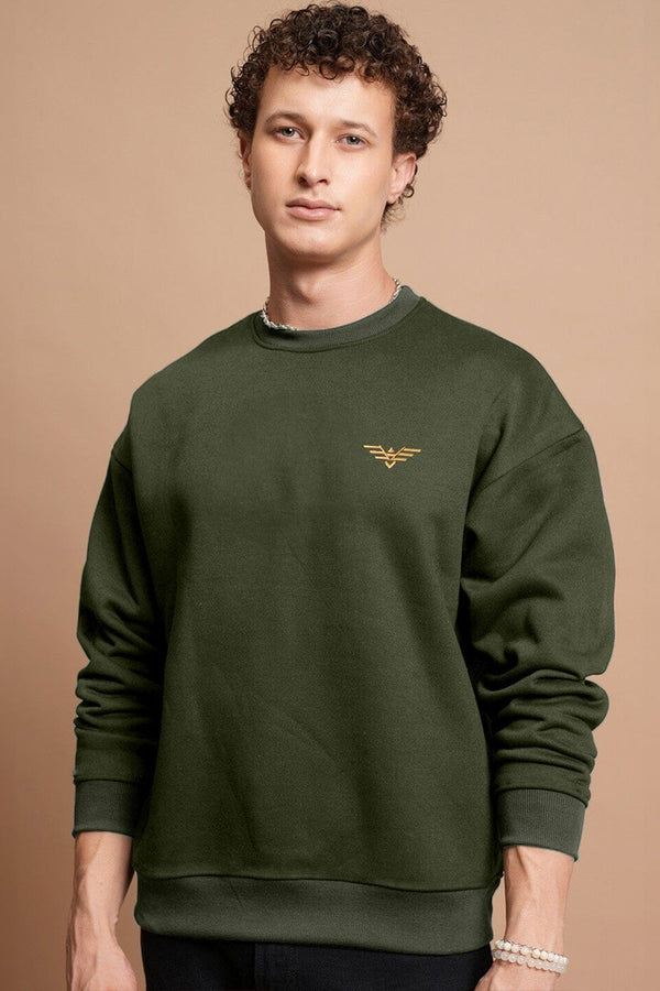 Elo Eternity Premium Men's Logo Embroidered Sweat Shirt Aqua