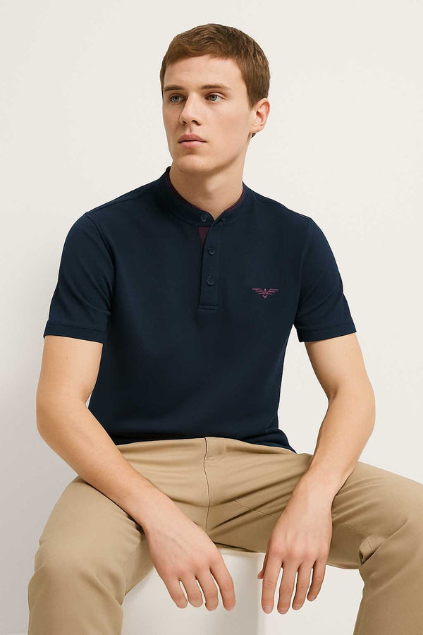 Elo Eternity Premium Men's Mandarin Tee Shirt Black