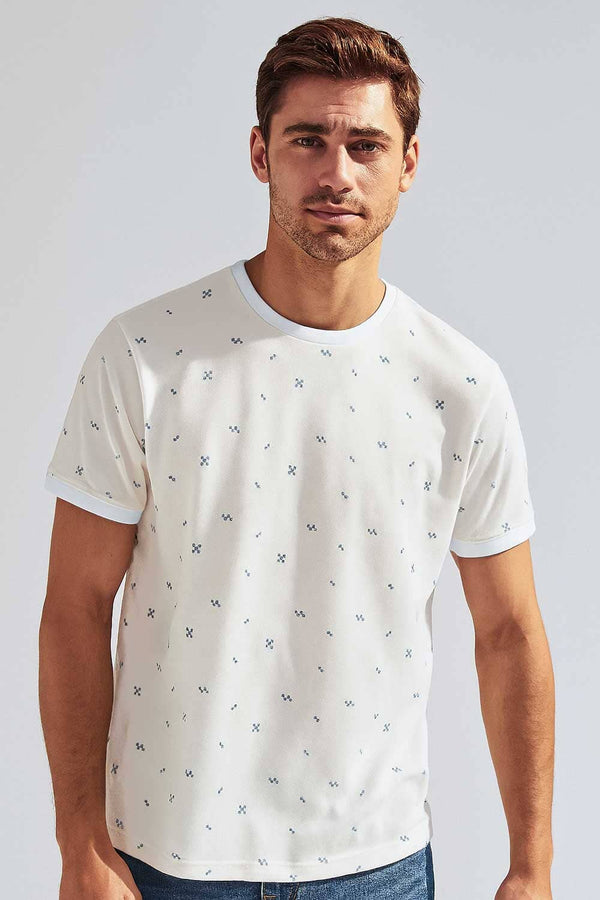 elo Eternity Premium Men's Pique Tee Shirt Off White