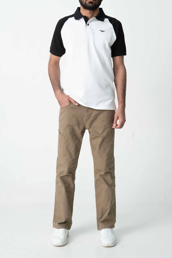 Elo Eternity Premium Men's Raglan Sleeve Polo Shirt White