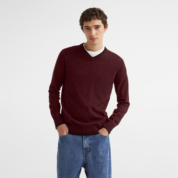 Elo Fashion Men's Trebon V- Neck Style Sweater Royal