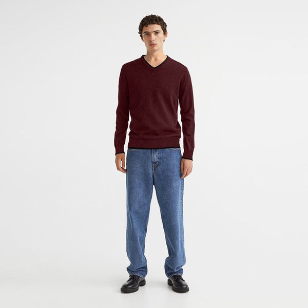 Elo Fashion Men's Trebon V- Neck Style Sweater Royal