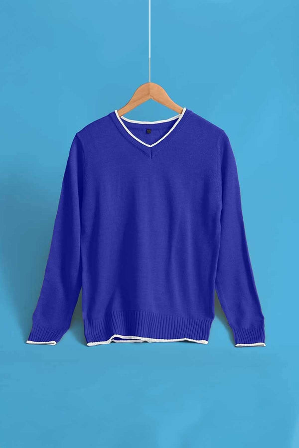 elo Fashion Men's Trebon V- Neck Style Sweater Royal