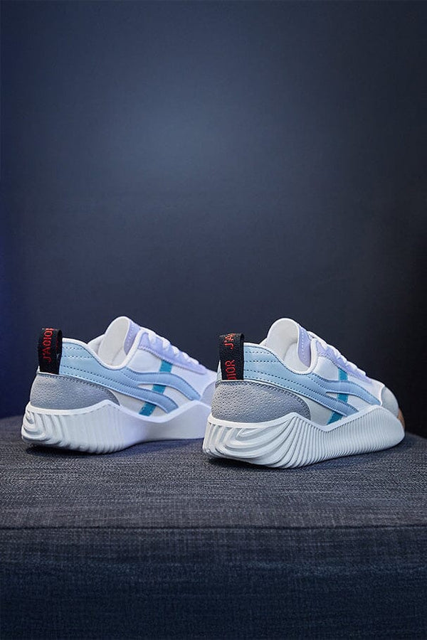 Elo Fashion Women's Bristol Casual Sneakers Beige & Purple