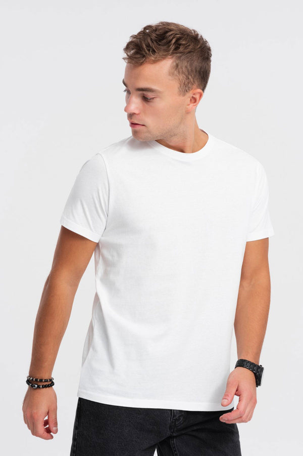 Elo Fevlo Men's Palermo Solid Design Short Sleeve Tee Shirt Aqua Green