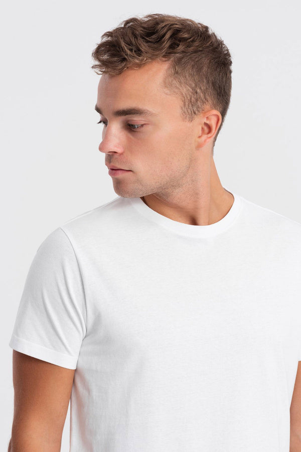 Elo Fevlo Men's Palermo Solid Design Short Sleeve Tee Shirt Aqua Green