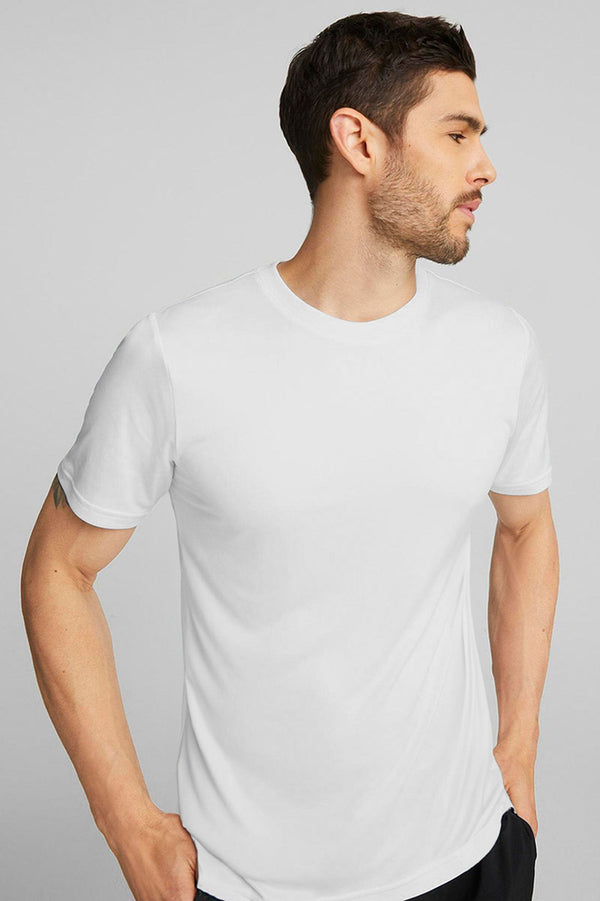 Elo Fevlo Men's Solid Design Activewear Classic Tee Shirt Orange