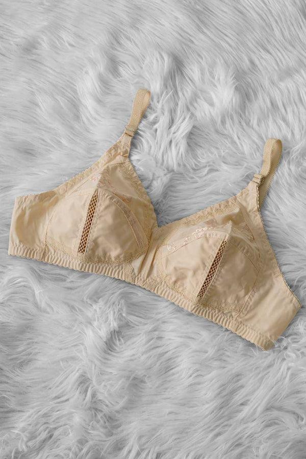 Elo Five Star Women's Breathable Embroidered Cotton Bra Skin