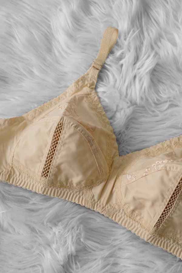 Elo Five Star Women's Breathable Embroidered Cotton Bra Skin