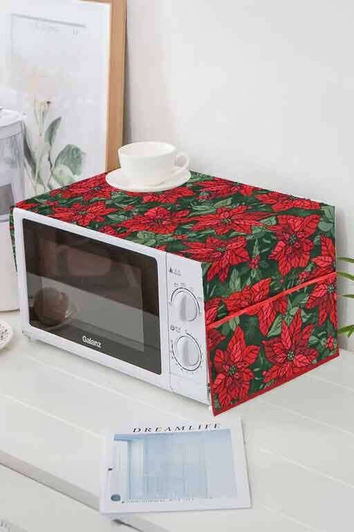 Elo Floral Printed Microwave-Oven Quilted Cover Bottle Green & Yellow