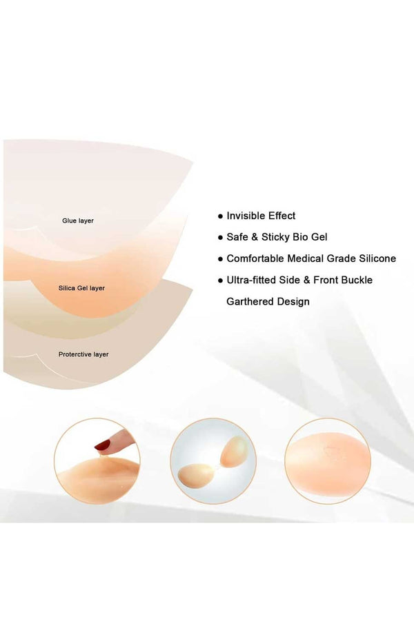 Elo Freebra Women's Stick On Strapless Silicone Bra Skin