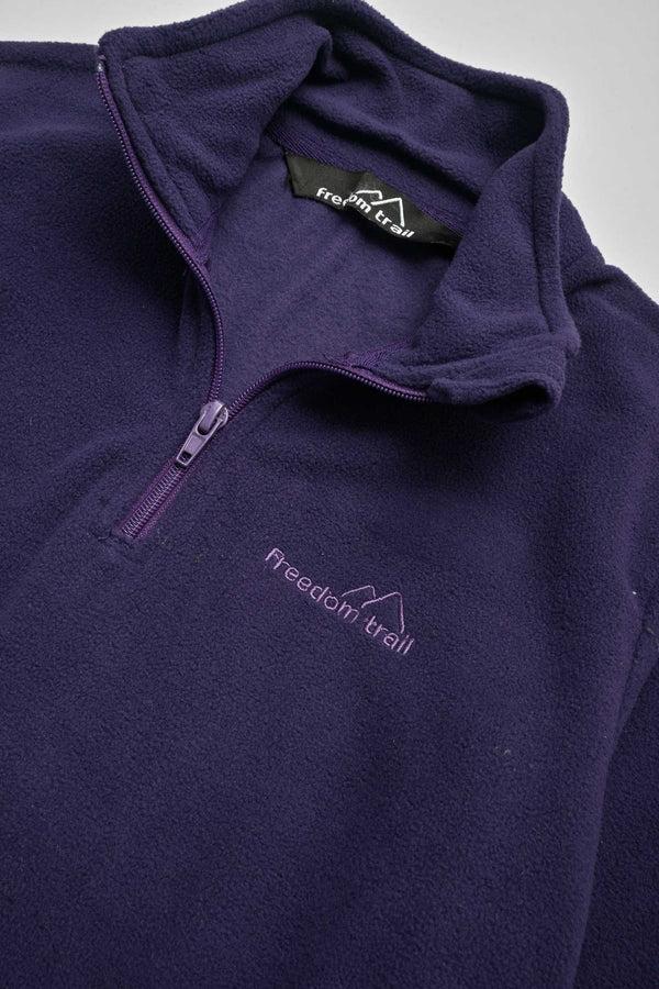Elo Freedom Trail Girl's Quarter Zipper Polar Fleece Sweat Shirt Purple