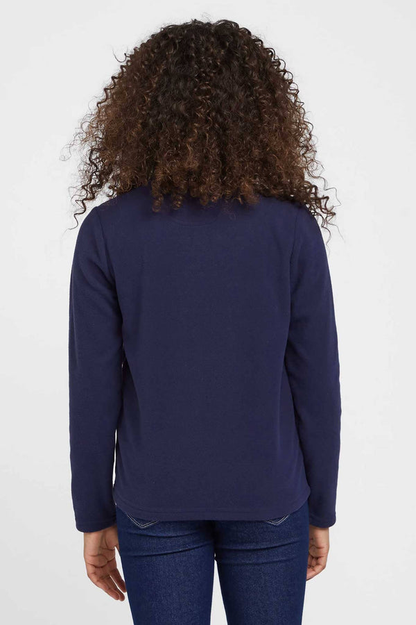 Elo Freedom Trail Girl's Quarter Zipper Polar Fleece Sweat Shirt Purple
