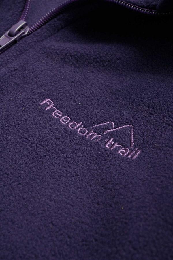 Elo Freedom Trail Girl's Quarter Zipper Polar Fleece Sweat Shirt Purple