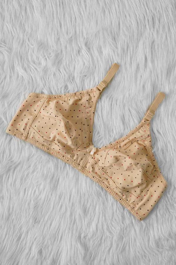 Elo Galaxy Women's Dots Printed Stretchable Bra Skin