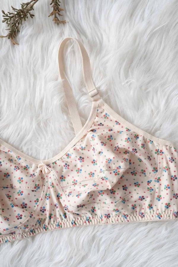 Elo Galaxy Women's Floral Stretchable Premium Bra Skin