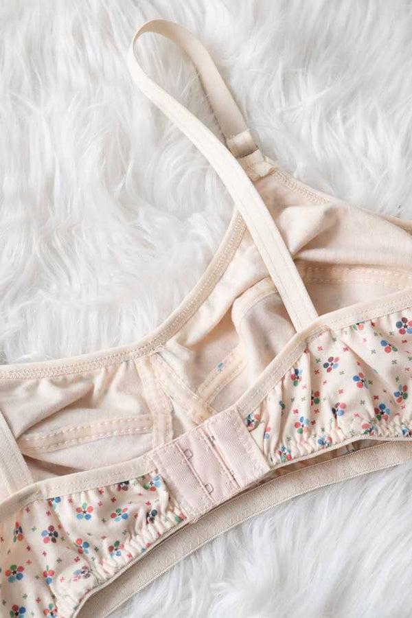 Elo Galaxy Women's Floral Stretchable Premium Bra Skin