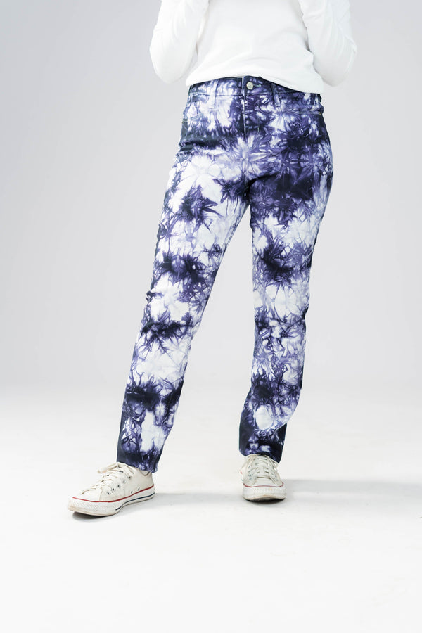 Elo GAP Women's Tie & Dye Straight Fit Denim Navy & White