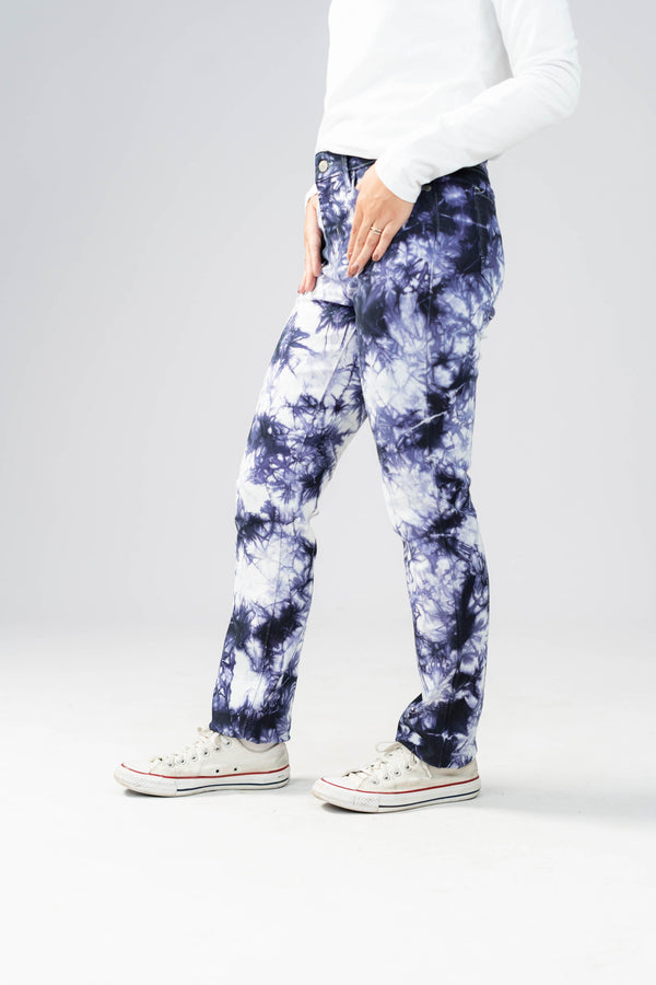 Elo GAP Women's Tie & Dye Straight Fit Denim Navy & White