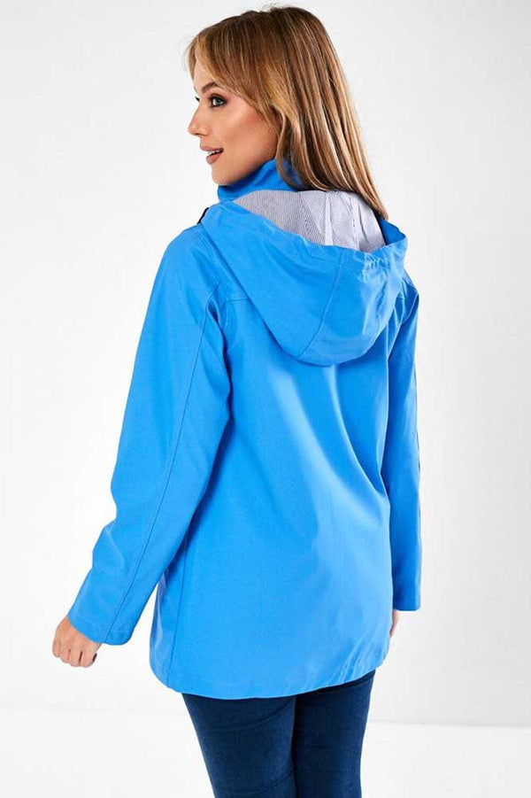 Elo Gerard Women's Rimini Drawstring Rain Jacket Blue